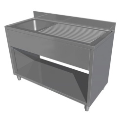 Spalator cu 1 cuva , picurator si suport tip dulap deschis