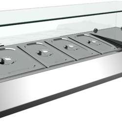 Vitrina ingrediente pizza 4x GN 1/3+1x 1/2 (150H mm)