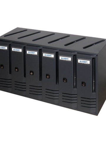 Set 6 cutii postale Italia model cubo din aluminiu
