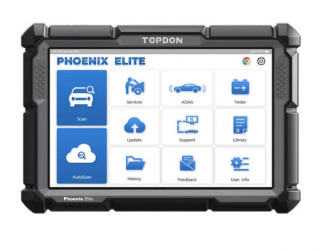 TOPDON Phoenix Elite tableta 4/64Gb, 10.1 inch, Tester Auto Profesional Wireless, Codare Online, ADAS, multiple servicii de resetare, Doip + CanFD, Update gratuit 2 ani