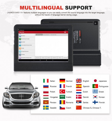 Noul Launch X431 V+ PRO4 PLUS V.2020 Wifi/Bluetooth Tableta Toughbook 10.1'' Tester Auto Profesional Service
