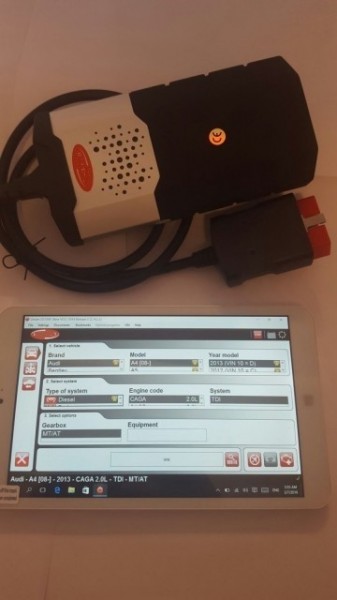Kit DELFI 2 WOW V.2018 + TABLETA + Autodata, Tester Multimarca Turisme & Camioane in Limba Romana, Aparat Profesional Service