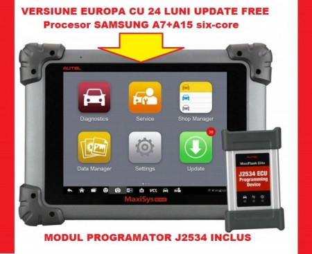 New AUTEL MaxiSYS Pro MS908S Versiune Europa 64Gb Tester Auto Universal cu WI-FI Original 100%