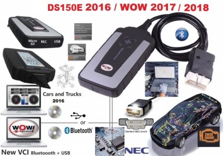 NOU !!! Tester Auto DELFI 3 v.2017 + WOW 2018 Versiunea Original Data Bluetooth limba romana Tester Profesional Multimarca Turisme & Camioane + Cutie Transport
