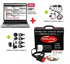 Promo ! Delphi DS150e Noul Vci Bluetooth 2016.10 + LAPTOP => Tester Multimarca in Limba Romana pentru Turisme & Camioane + Cutie Transport Delphi