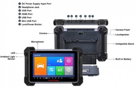 VIP Top 2020 Autel Maxicom Mk908p cu J2534 ECU - Tester Auto Profesional Universal Diagnoza, Programare, Codare (Update MS908P)