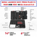 Noul Launch X431 V+ PRO4 PLUS V.2025 Wifi/Bluetooth Tableta Toughbook 10.1'' Tester Auto Profesional utlizare in Service Auto
