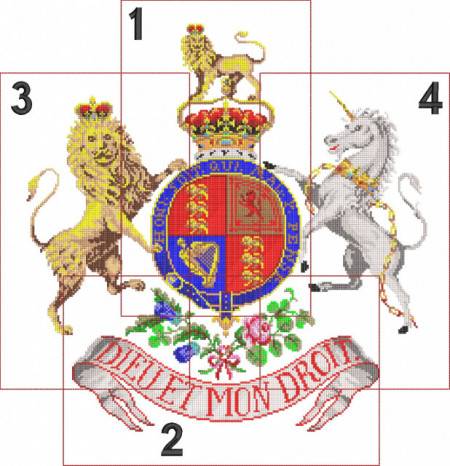 BB0022 UK ROYAL COAT OF ARMS multipart