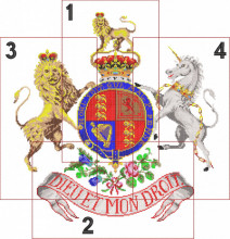 BB0022 UK ROYAL COAT OF ARMS multipart