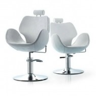 Scaun coafor - GLAMOUR - ALB
