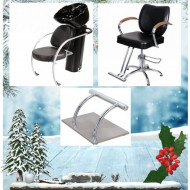 Unitate spalare Ellis , Scaun coafor Flamingo Pro si Suport pentru picioare