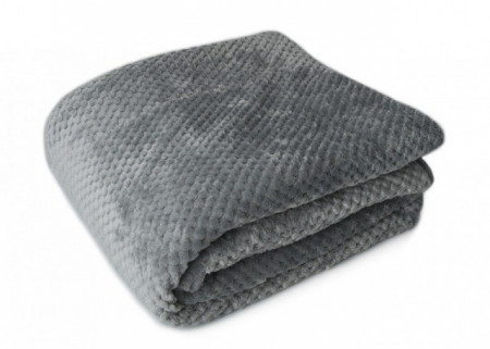PĂTURA DIN FLEECE Matrimoniala 240x220cm-Gri
