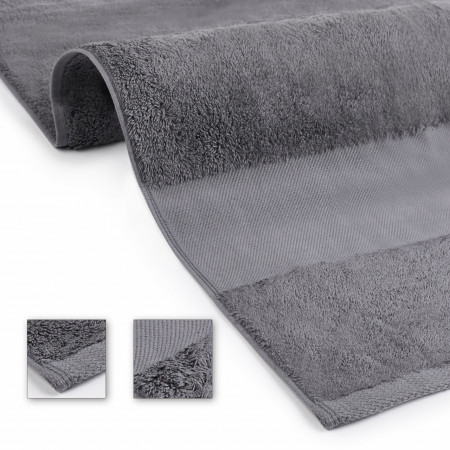 Prosop baie pentru brodat, Bumbac 100%, alb, 50x90cm - 700g/mp-Gri