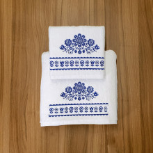Set 2 Prosoape baie cu broderie color, Model Thailand, bumbac 100%