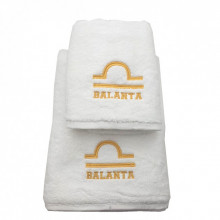 Set 2 Prosoape baie cu broderie Balanta, bumbac 100%