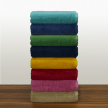 Prosop baie Broderie Lavanda, bumbac 100%, alb, 70x140cm - 680gr/mp