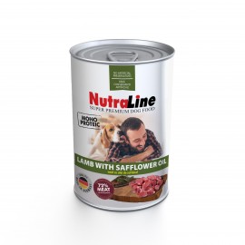 Hrana umeda pentru caini, Nutraline, Dog Adult Monoprotein Miel Ulei de Sofranel, 800 G
