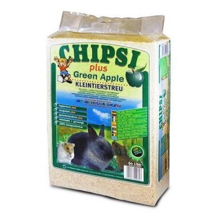 Rumeguş pentru rozătoare, Chipsi Green Apple, 60 L