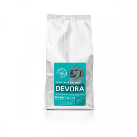 Devora Grain Free Puppy Large si Medium cu iepure