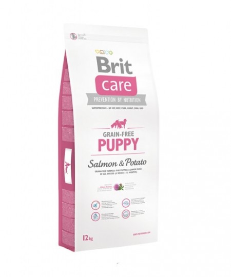 Hrana uscata pentru caini, Brit Care, Grain-free Puppy Somon si Cartofi, 12kg