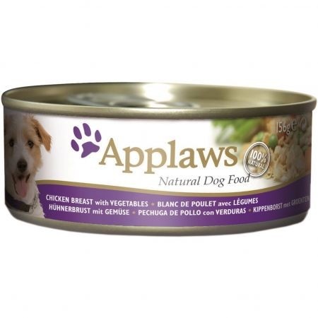 Hrana umeda pentru caini, Applaws, Pui, Vegetale 156 g