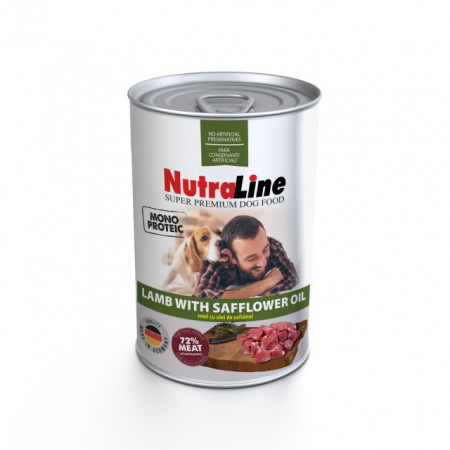 Nutraline, Dog Adult Monoprotein Miel Ulei de Sofranel, 400 G