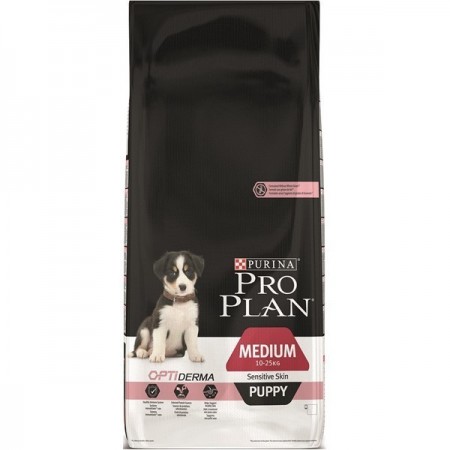 Hrana uscata pentru caini, Pro Plan, Medium Puppy Sensitive Skin, 12 kg