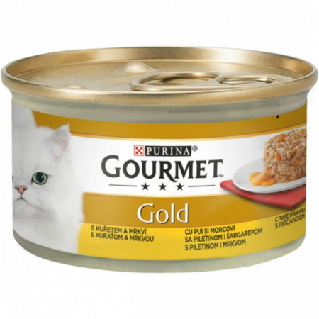 GOURMET Gold Double Pleasure cu vită și pui în sos, 85g