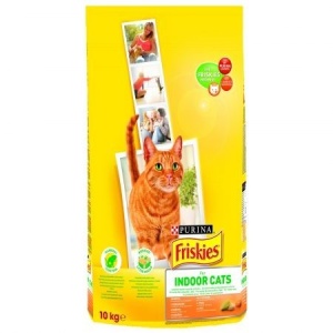 Hrana uscata pentru pisici, Friskies, Adult Indoor Pui si Legume, 10 Kg