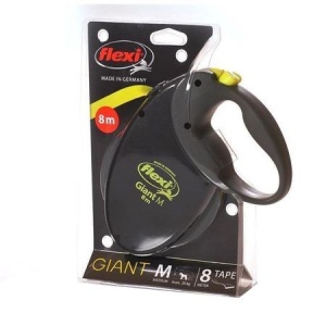 Lesa retractabila pentru caine, Flexi, Neon Giant Tape M, 8 m