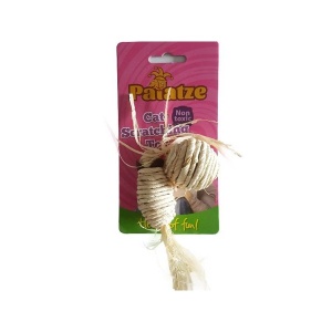 Jucarie pentru pisici, Paiatze, Cat Sisal, Minge & Soarece, 4 CM, W5606