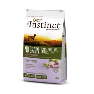 Hrana uscata pentru caini, True Instinct, Medium -Maxi Adult cu Curcan, 12Kg