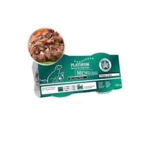 Hrana umeda caini, Platinum, Menu Mini Pure Fish, 4 x 100 gr