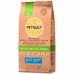 Hrana uscata pentru caini, Petkult, Sensitive Maxi Adult Miel si Orez, 12Kg