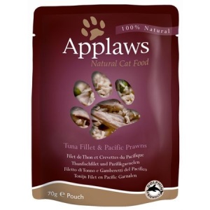 Hrana umeda pentru pisici, Applaws, Ton cu Creveti, 12x70 g