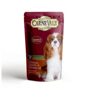 Hrana umeda pentru caini, Carnevale, Pui, Iepure, Ulei Somon, Plic 125 G