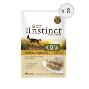 Hrana umeda pentru pisici True Instinct, No Grain Adult cu Pui, 8 bucx70g