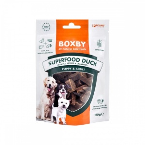 Recompense pentru caini, Boxby Superfood Duck, Pea & Cranberry, 120g