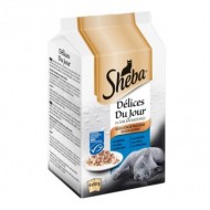 Hrana umeda pentru pisici, Sheba, Delices Du Jour, Selectii de Peste, 6 x 50g