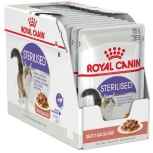 Hrana umeda pentru pisici, Royal Canin, Sterilised in Gravy, 12 buc x 85g