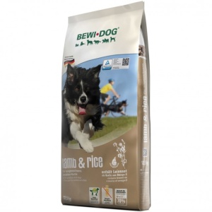 Hrana uscata pentru caini, Bewi, Miel si Orez, 12.5 KG