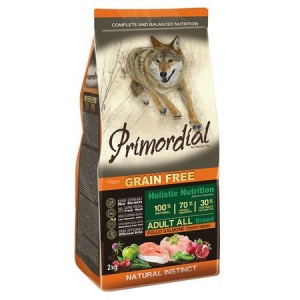 Hrana uscata pentru caini, Primordial, Grain-Free Adult Pui si Somon, 12 kg