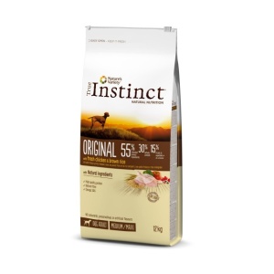 Hrana uscata pentru caini, True Instinct, Medium -Maxi Adult cu Pui, 12 Kg