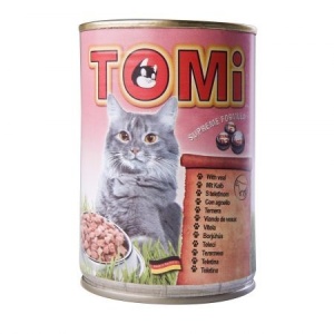 Hrana umeda pentru pisici, Tomi, Vitel, conserva 400 g