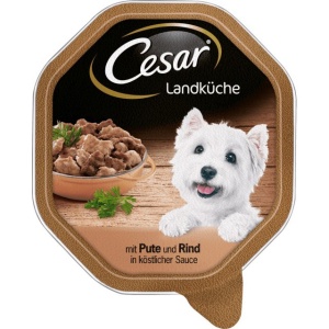 Hrana umeda pentru caini, Cesar, Country Kitchen, Curcan si Vita, Cons. 150g