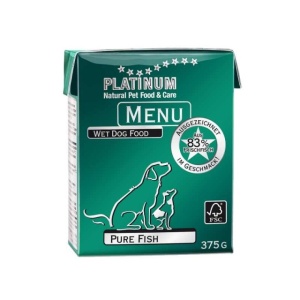 Hrana umeda caini, Platinum, Menu Pure Fish, 375g