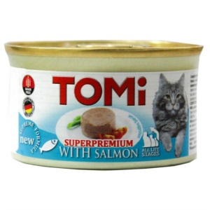 Hrana umeda pentru pisici, Tomi, Somon, SuperPremium, 12 x 85 G