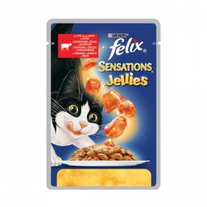 Hrana umeda pentru pisici, Felix Sensations Vita in aspic cu rosii, 20 x 100g