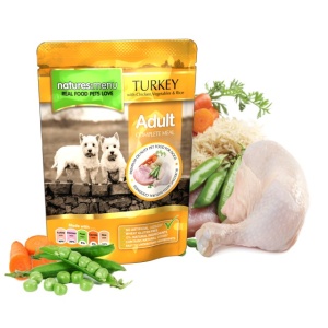 Hrana umeda pentru caini, Natures Menu, Curcan si Pui, 300g