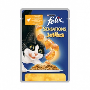 Hrana umeda pentru pisici, Felix Sensations Pui in aspic cu morcov, 20 x100g